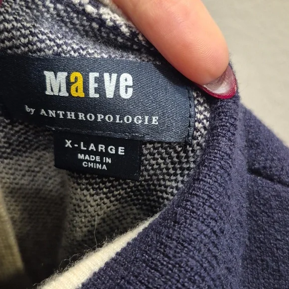 NWT Anthropologie | Maeve The Annalise Navy Mock Neck Dress | XL - Picture 4 of 13